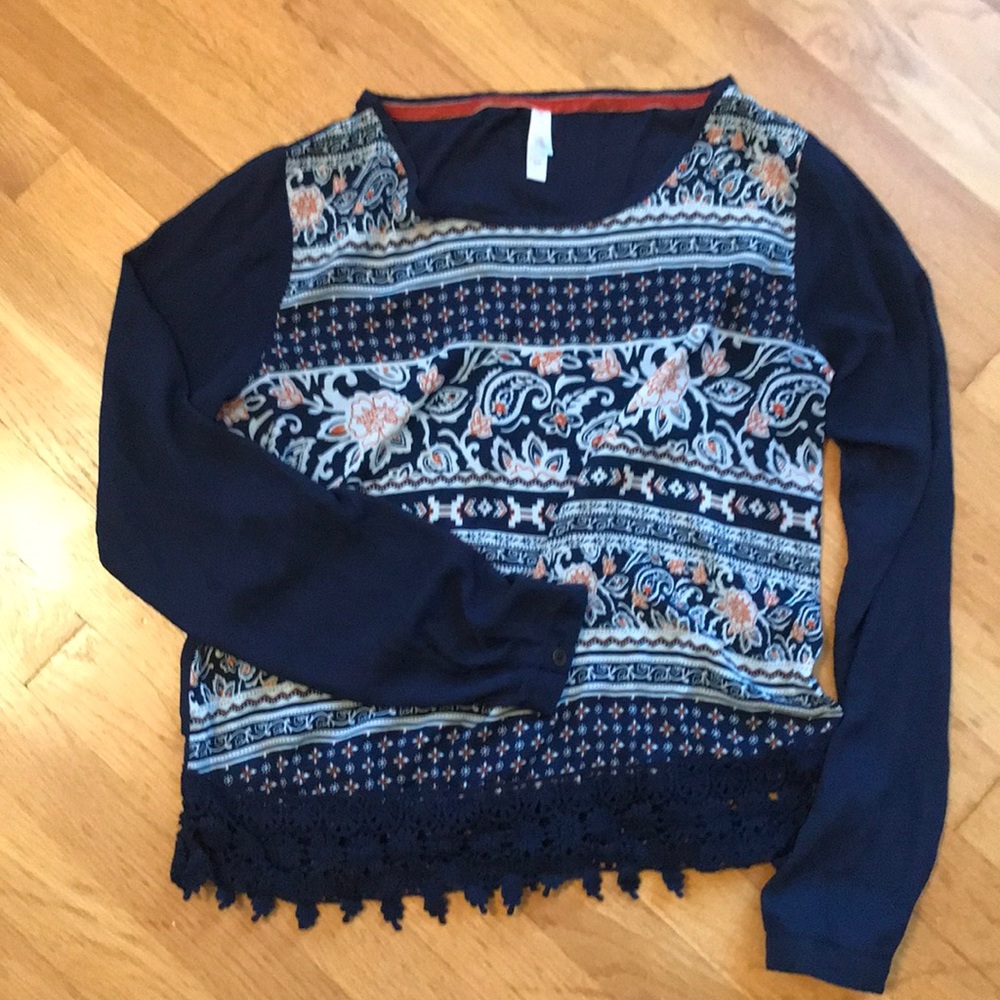 Navy Blouse size small. FREE with purchase.